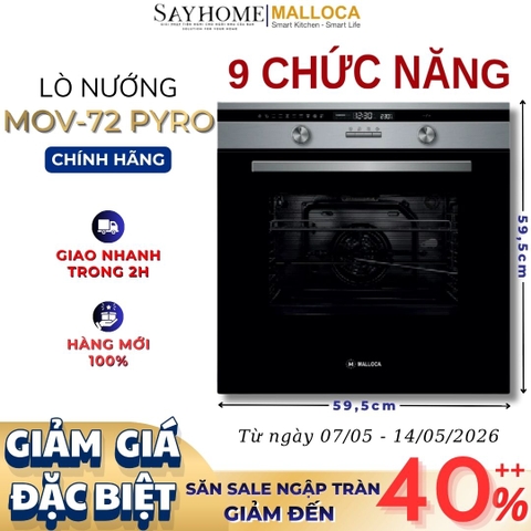 Lò nướng MALLOCA MOV-72 PYRO âm tủ 70 Lít - Hàng chính hãng