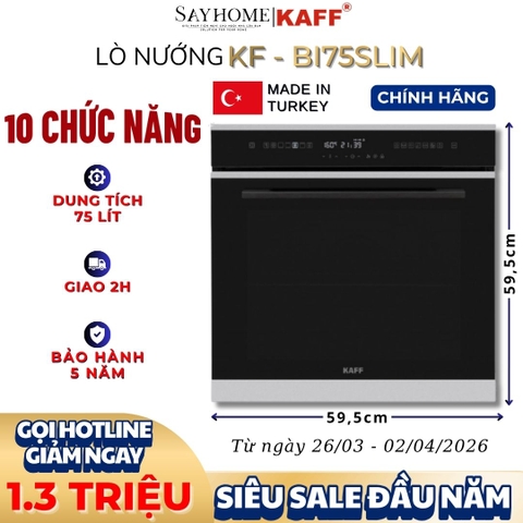 Lò nướng KAFF KF-BI75SLIM dung tích 75L - Bảo hành chính hãng 5 năm