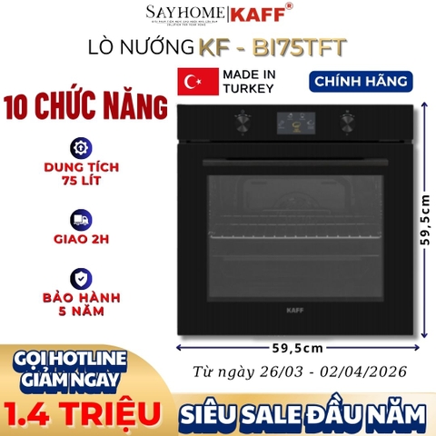Lò nướng KAFF KF-BI75TFT dung tích 75L - Bảo hành chính hãng 5 năm