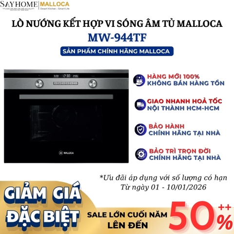 Lò nướng kết hợp vi sóng MALLOCA MW-944TF 44 Lít - Hàng chính hãng