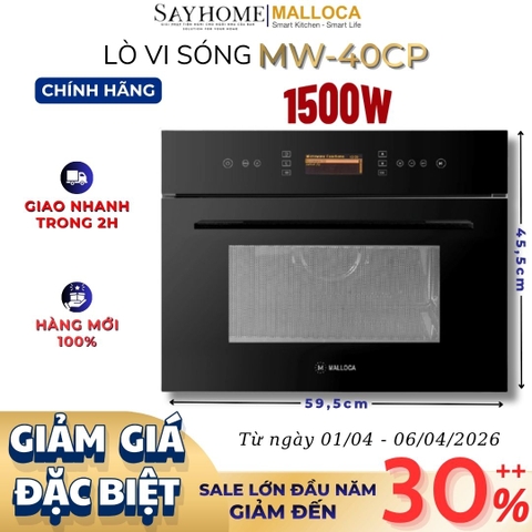 Lò vi sóng MALLOCA MW-40CP âm tủ 40 Lít - Hàng chính hãng