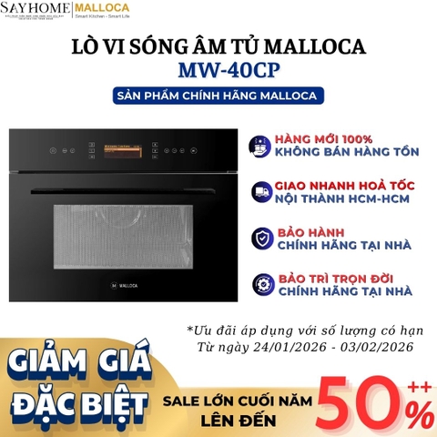 Lò vi sóng MALLOCA MW-40CP âm tủ 40 Lít - Hàng chính hãng