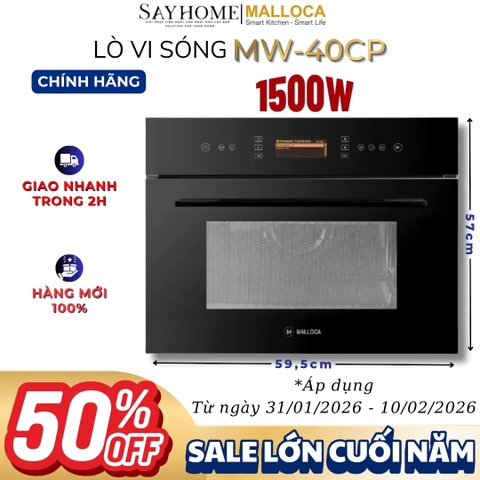 Lò vi sóng MALLOCA MW-40CP âm tủ 40 Lít - Hàng chính hãng