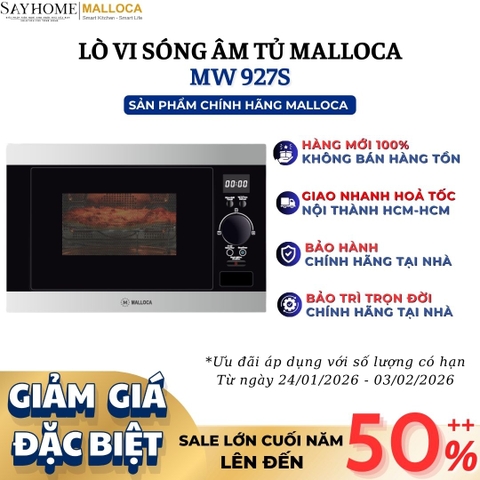 Lò vi sóng MALLOCA MW 927S âm tủ 27 Lít - Hàng chính hãng