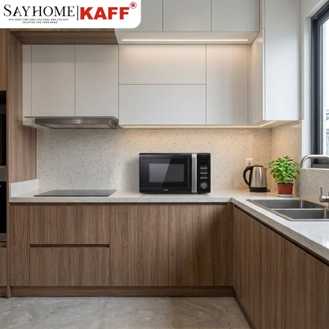 Lò vi sóng có nướng 25 lít KAFF KF- AM825TW/AM825TB tại thành phố Hồ Chí Minh