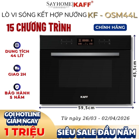 Lò vi sóng kết hợp nướng KAFF KF-OSM44L/OMS44L 44 lít - Bảo hành chính hãng 5 năm