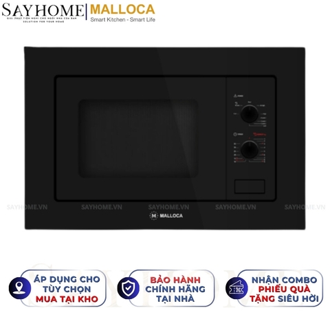 Lò vi sóng MALLOCA MW-820B âm tủ 20 Lít - Hàng chính hãng