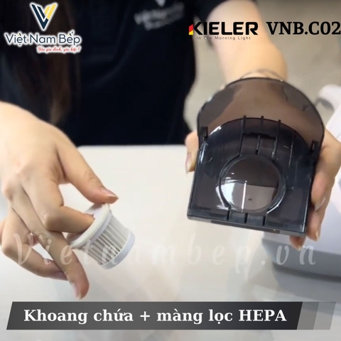 Máy hút bụi giường nệm diệt khuẩn Kieler VNB.C02 - Diệt khuẩn bằng tia UV - Hàng chính hãng