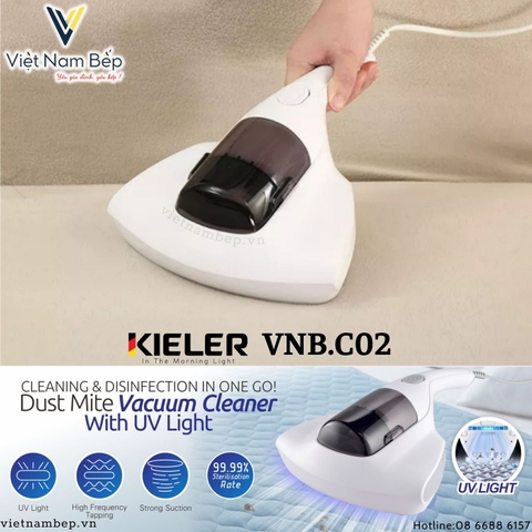 Máy hút bụi giường nệm diệt khuẩn Kieler VNB.C02 - Diệt khuẩn bằng tia UV - Hàng chính hãng
