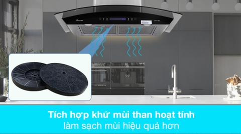 Máy hút mùi kính cong RANGE HOOD PRAMIE AC17-700