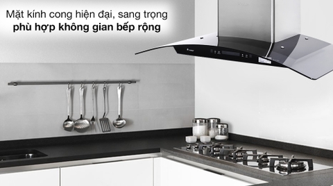 Máy hút mùi kính cong RANGE HOOD PRAMIE AC17-900 - Hàng chính hãng