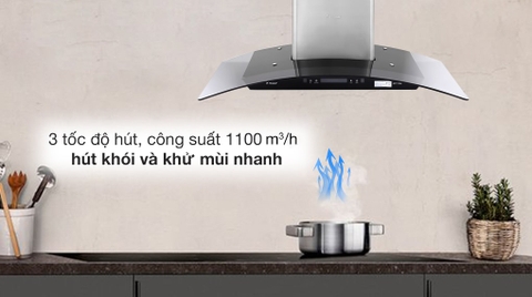 Máy hút mùi kính cong RANGE HOOD PRAMIE AC17-900 - Hàng chính hãng