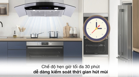 Máy hút mùi kính cong RANGE HOOD PRAMIE AC17-900 - Hàng chính hãng