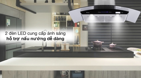 Máy hút mùi kính cong RANGE HOOD PRAMIE AC17-900 - Hàng chính hãng