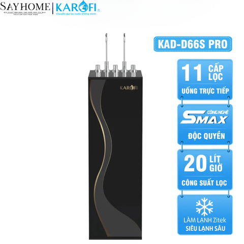 Máy lọc nước KAROFI KAD-D66S PRO nóng lạnh tủ đứng 11 lõi lọc