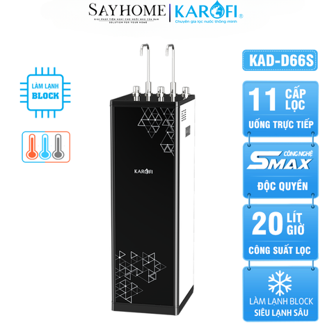 Máy lọc nước KAROFI KAD-D66S nóng lạnh tủ đứng 11 lõi lọc