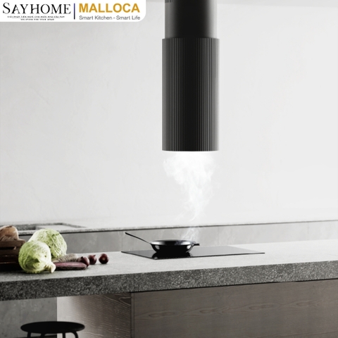 Máy hút mùi Malloca Monoblack K-382B treo độc lập - Hàng chính hãng Malloca