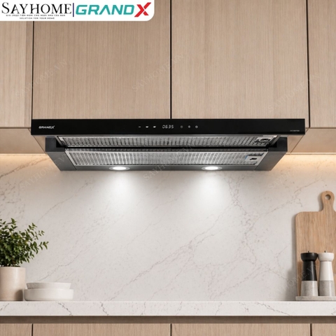 Máy hút mùi GrandX GX H60F58B/ GX H70F58B/ GX H90F58B âm tủ, ray kéo - Hàng chính hãng