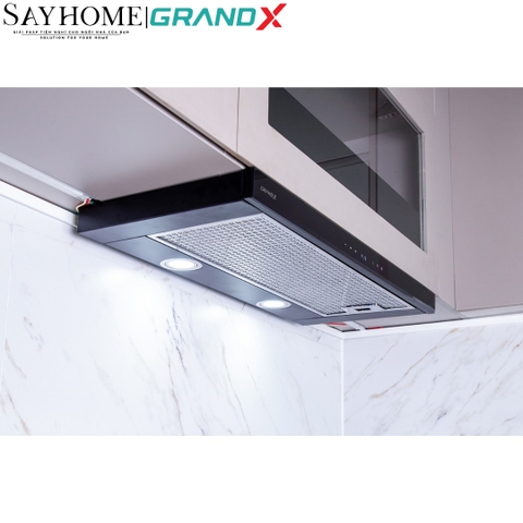 Máy hút mùi GrandX GX H60F58B/ GX H70F58B/ GX H90F58B âm tủ, ray kéo - Hàng chính hãng