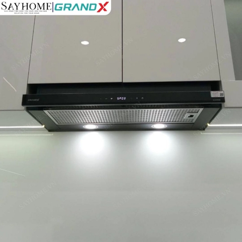 Máy hút mùi GrandX GX H60F58B/ GX H70F58B/ GX H90F58B âm tủ, ray kéo - Hàng chính hãng