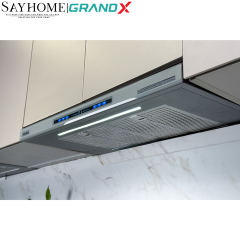 Máy hút mùi GrandX GX H70F85B/ GX H70F85G/ GX H80F85B âm tủ, ray kéo - Hàng chính hãng