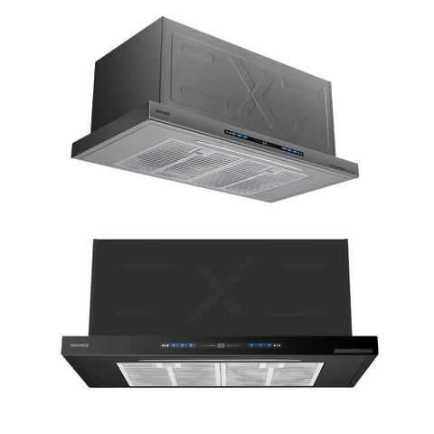 Máy hút mùi GrandX GX H70F85B/ GX H70F85G/ GX H80F85B âm tủ, ray kéo - Hàng chính hãng