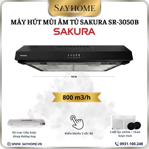 Máy hút mùi SAKURA SR-3050B âm tủ - Chính hãng
