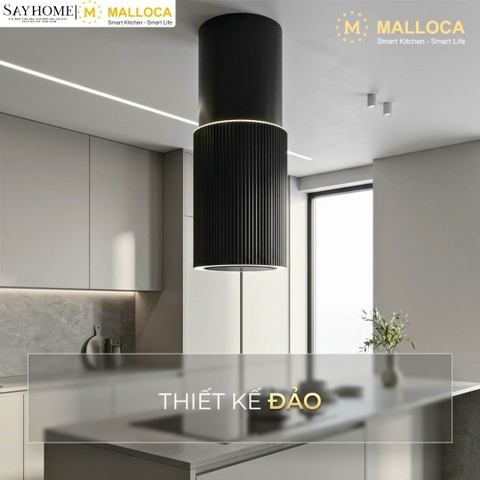 Máy hút mùi Malloca Monoblack K-382B treo độc lập tại Thành phố Hồ Chí Minh
