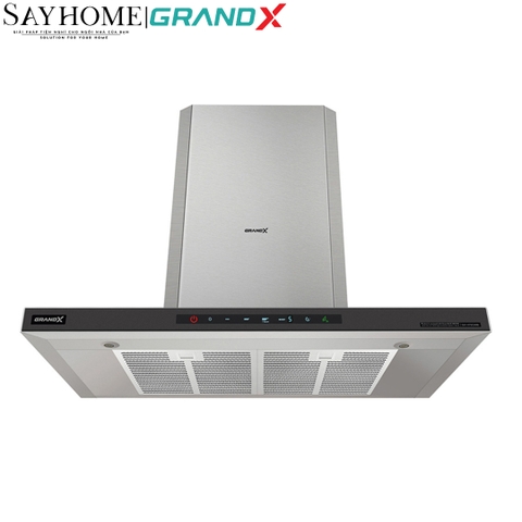 Máy hút mùi GrandX GX H70C68B/ GX H90C68B kính toa, áp tường - Hàng chính hãng