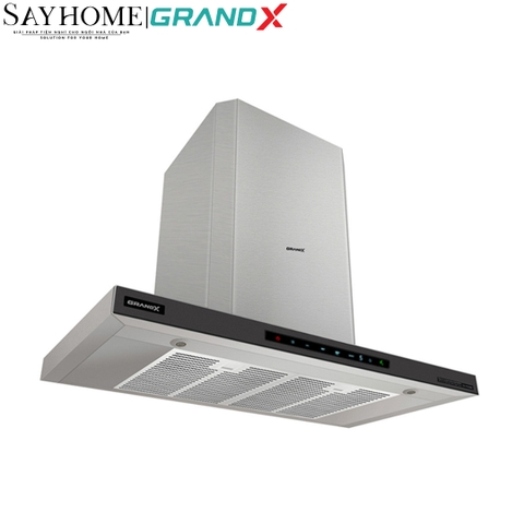 Máy hút mùi GrandX GX H70C68B/ GX H90C68B kính toa, áp tường - Hàng chính hãng