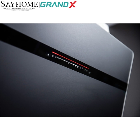 Máy hút mùi GrandX GX H70S86B/ GX H90S86B kính vát, áp tường, màu đen - Hàng chính hãng