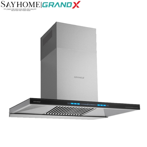 Máy hút mùi GrandX GX H70T81B / GX H90T81B kính toa, áp tường - Hàng chính hãng