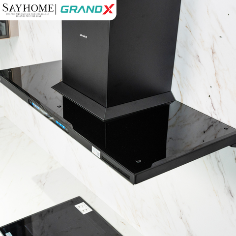 Máy hút mùi GrandX GX H70T81Luxury / GX H90T81Luxury kính toa, áp tường, màu đen titan tại thành phố Hồ Chí Minh