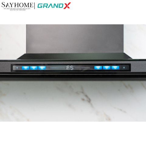 Máy hút mùi GrandX GX H70T81Luxury / GX H90T81Luxury kính toa, áp tường, màu đen titan tại thành phố Hồ Chí Minh