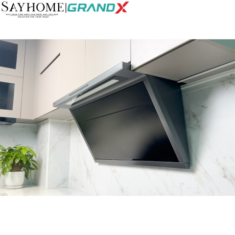 Máy hút mùi GrandX GX H70T88G/ GX H90T88G kính vát, áp tường - Hàng chính hãng