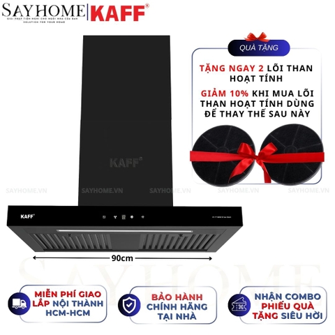 Máy hút mùi KAFF KF - 771B/991B New Black chữ T - Bảo hành chính hãng 3 năm