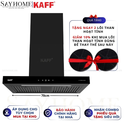 Máy hút mùi KAFF KF - 771B/991B New Black chữ T - Bảo hành chính hãng 3 năm
