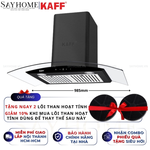 Máy hút mùi KAFF KF-GB207TB, KF-GB209TB kính cong - Bảo hành chính hãng 3 năm
