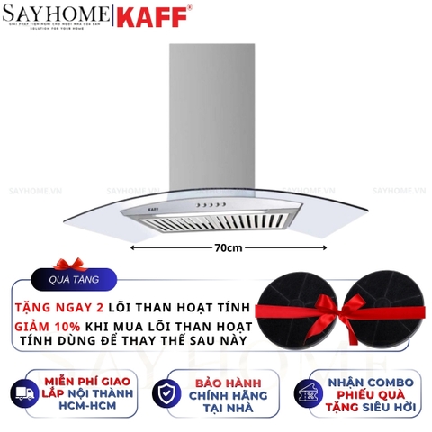 Máy hút mùi KAFF KF-GB783N/GB983N kính cong áp tường - Bảo hành chính hãng 3 năm