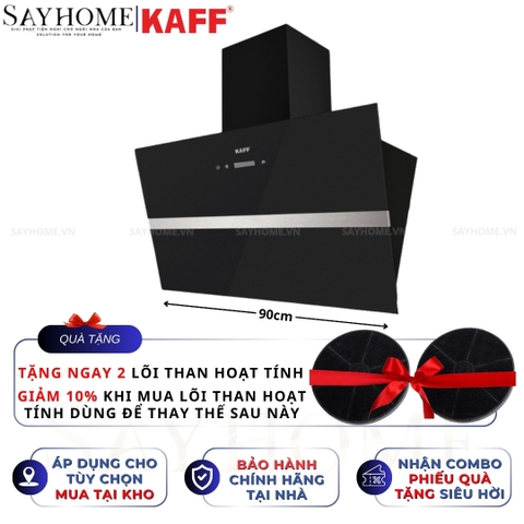 Máy hút mùi KAFF KF-LUX AT70FH/ AT90FH BK dạng TV cảm ứng - điều khiển từ xa - Bảo hành chính hãng 3 năm