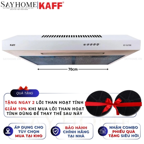 Máy hút mùi KAFF KF-SL60KW, KF-SL70KW âm tủ màu trắng - Bảo hành chính hãng 3 năm