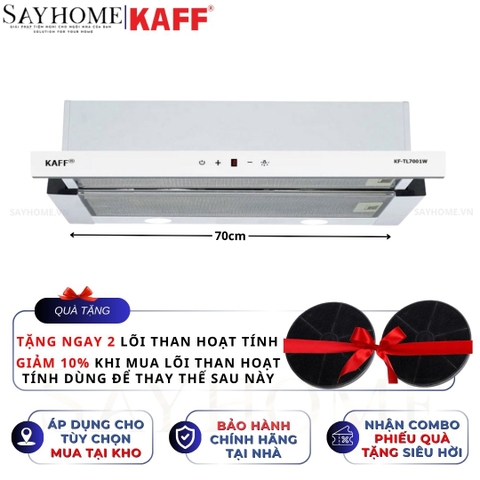 Máy hút mùi KAFF KF-TL7001W âm tủ ray kéo - Hàng chính hãng
