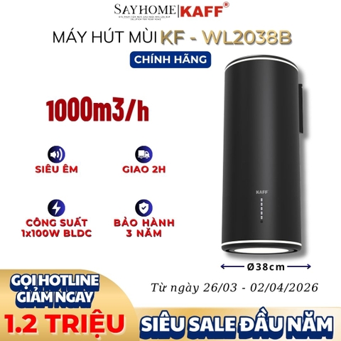 Máy hút mùi KAFF KF-WL2038B - Hàng chính hãng