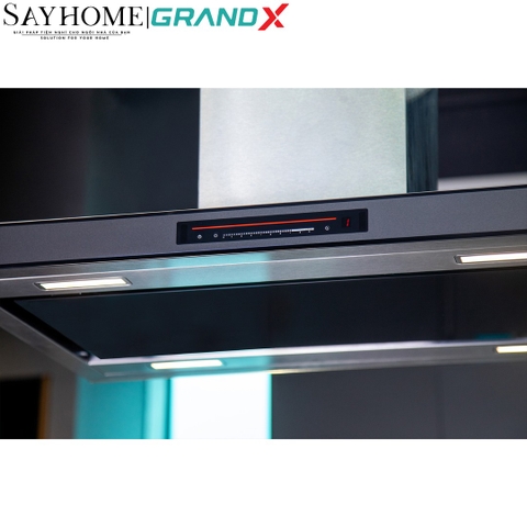 Máy hút mùi GrandX GX H90IL89 kính toa, treo đảo - Hàng chính hãng
