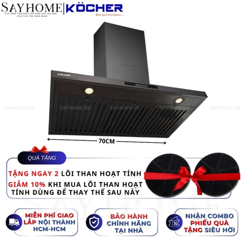 Máy hút mùi Kocher K-225MI kính vác - Bảo hành 3 năm