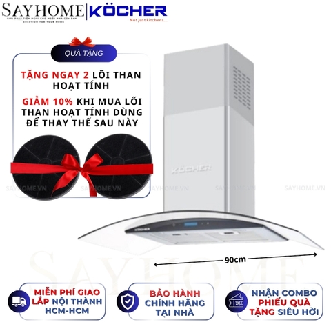 Máy hút mùi KOCHER K-228S kính cong - Bảo hành 3 năm