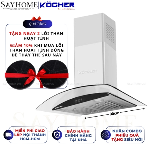 Máy hút mùi KOCHER K-8070I kính cong - Bảo hành 3 năm