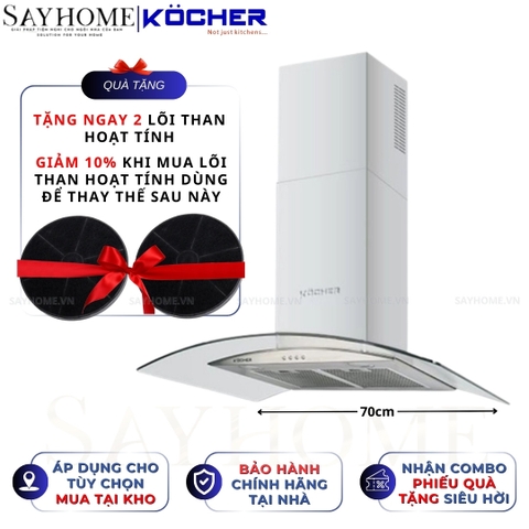 Máy hút mùi Kocher K-8870/8890 (70cm/90cm) - Hàng chính hãng