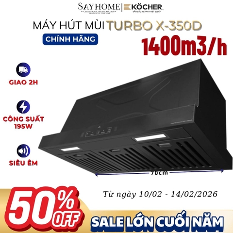 Máy hút mùi Kocher Turbo X-350D âm tủ - Hàng chính hãng