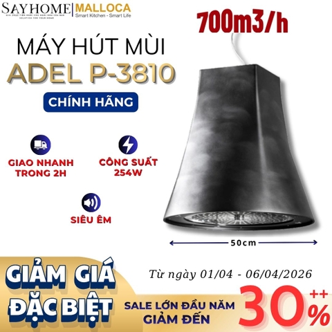 Máy hút mùi Malloca ADEL P-3810 treo độc lập - Hàng chính hãng